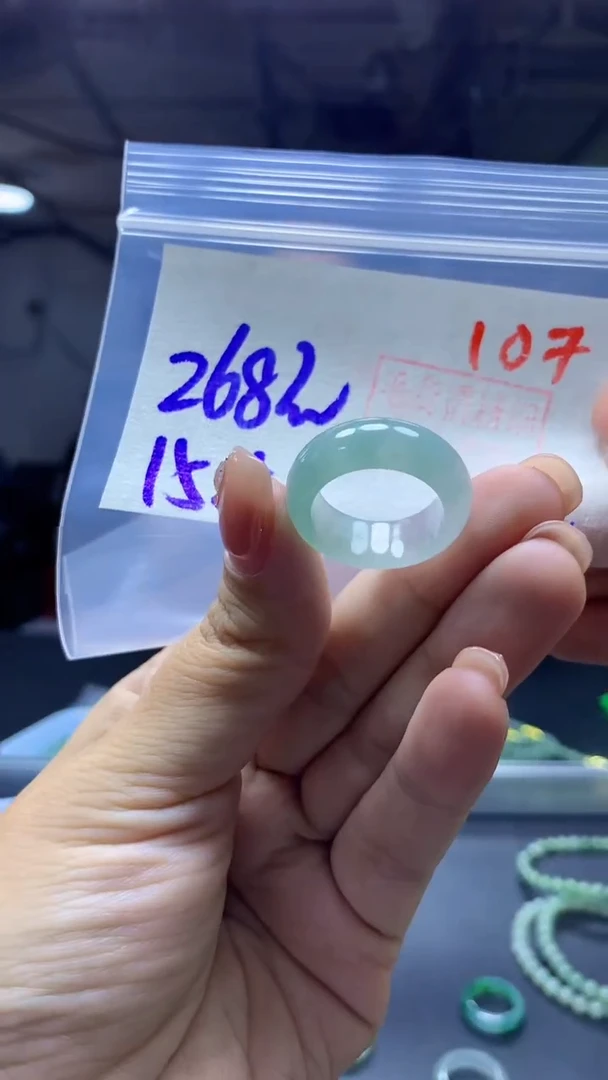 未镶嵌定制翡翠戒圈#268元-毛货需精细抛光107