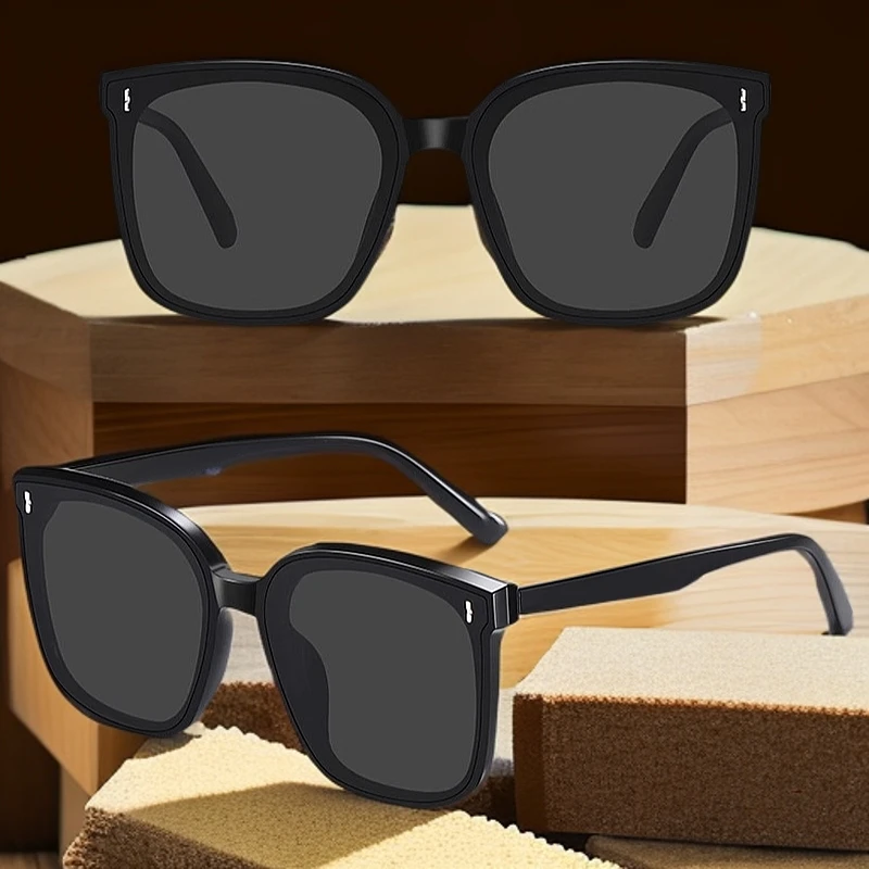 高清女士百搭女生偏光太阳眼镜大脸墨镜男生防紫外线夏季大框开车