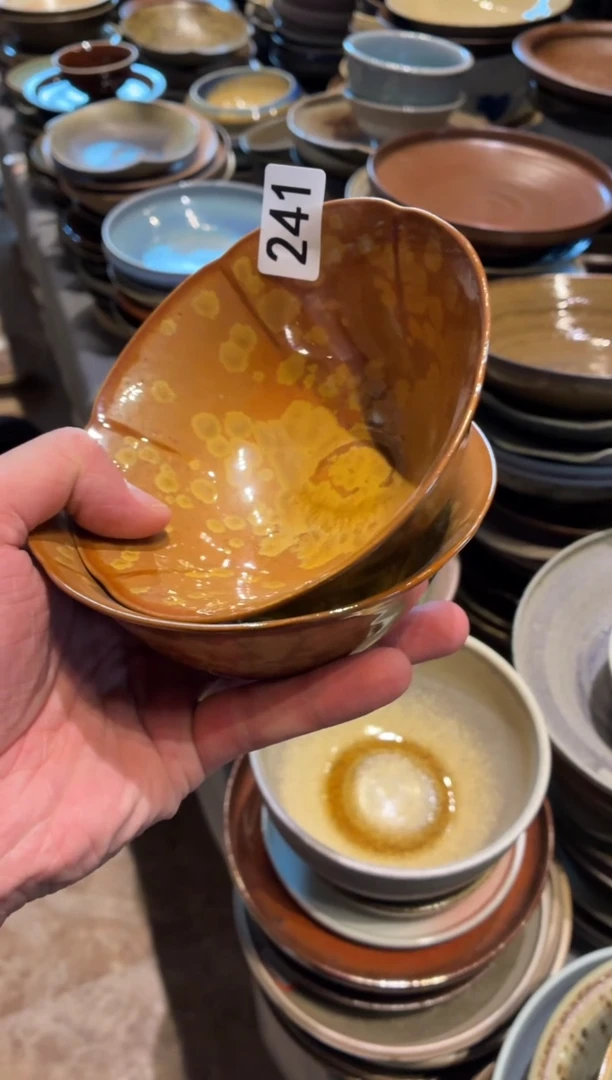瓷片知*241  枫叶橘小碗（2个哦）