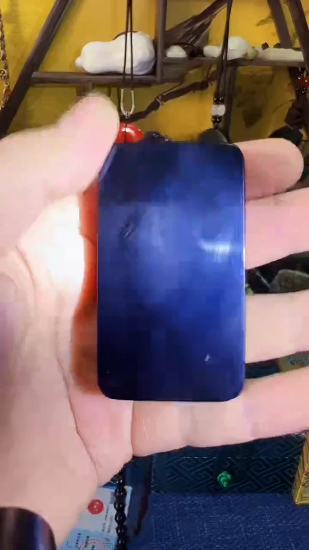 【闪购商品】和田玉（墨玉）挂件未镶嵌墨玉 6刀 无事牌 (飞铃文玩)