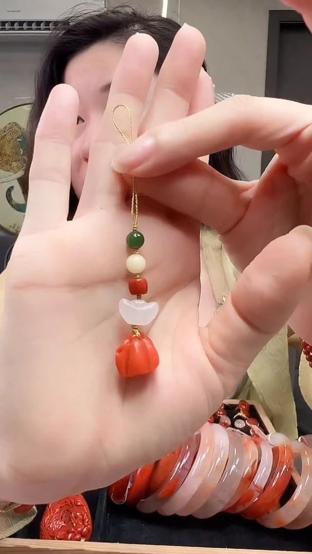 南红玛瑙手机链未镶嵌/