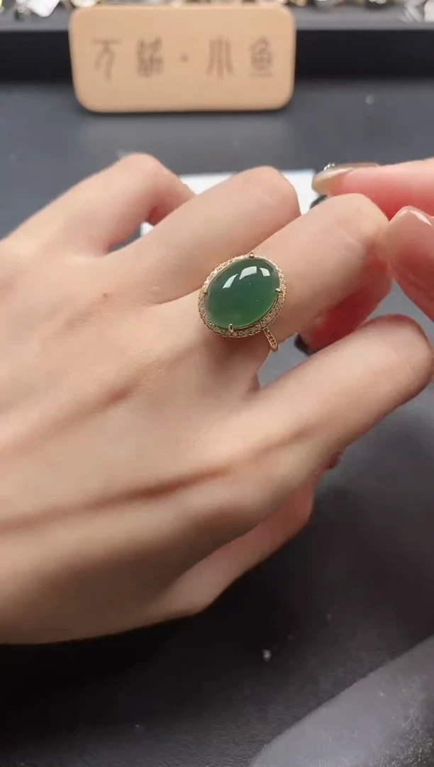 银S925镶嵌戒指翡翠51511