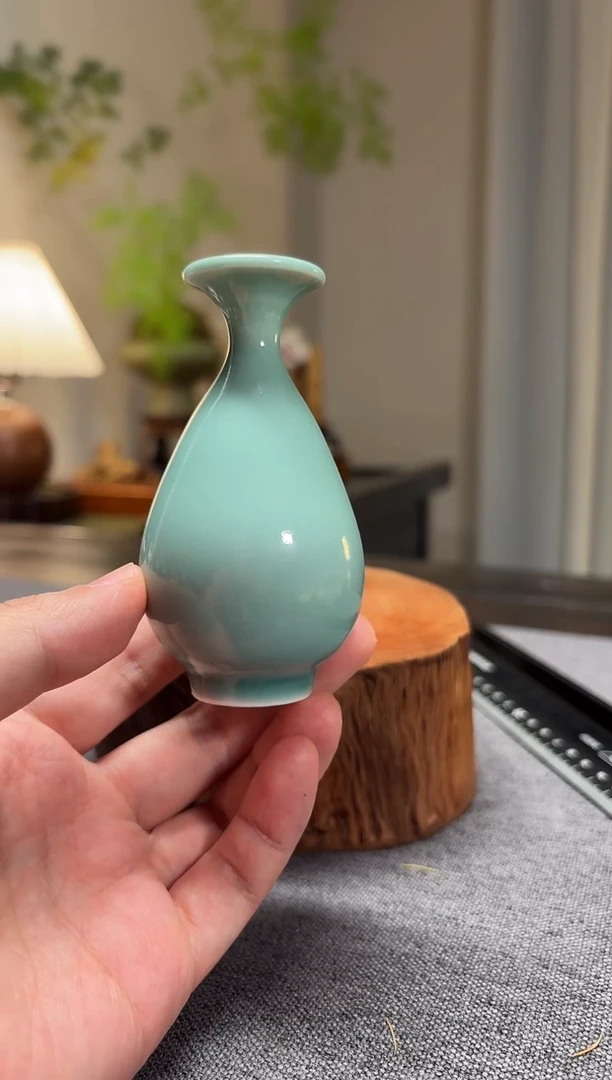 瓶高温陶瓷小花瓶花器中式摆件（不含花）