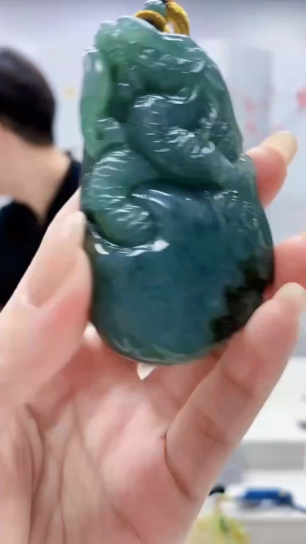 未镶嵌定制翡翠4688lr-毛货挂件35