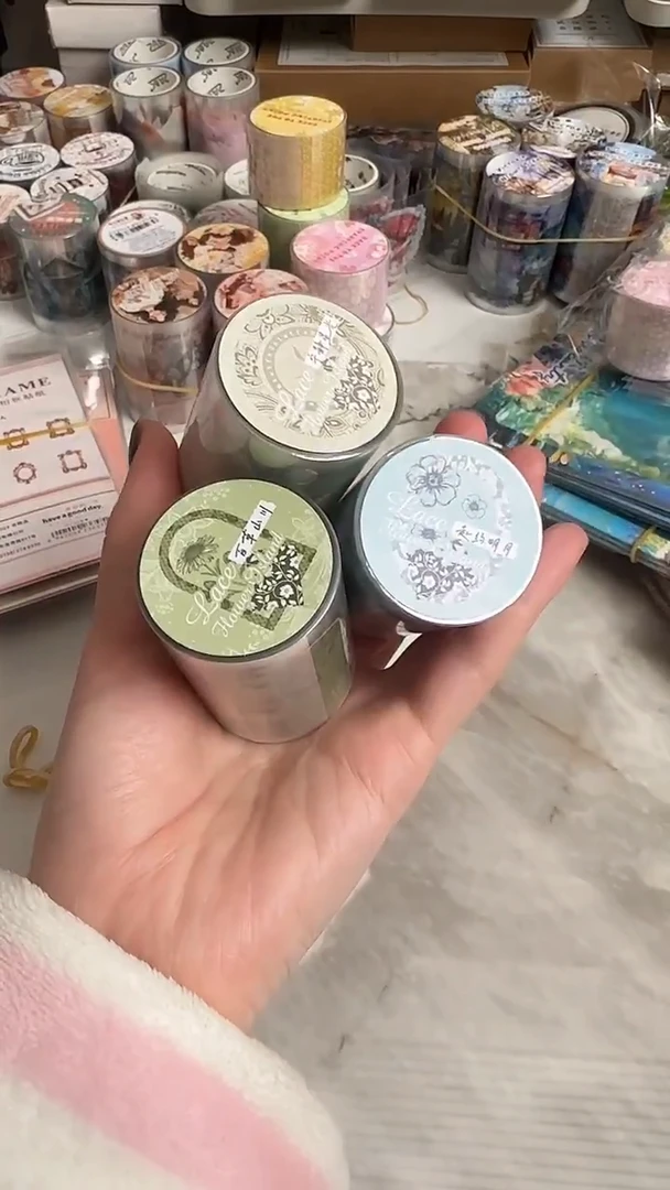 蕾丝花屿胶带 3卷