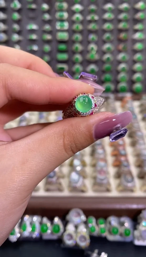 未镶嵌戒指翡翠天然缅甸A货翡翠未镶嵌 粉丝福利