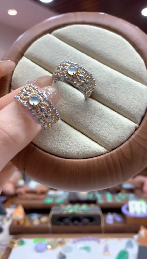 【闪购商品】翡翠戒指银S925镶嵌戒指多样性发货1件