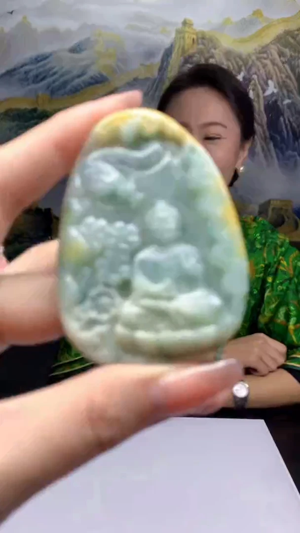 【闪购商品】定制翡翠未镶嵌1064ry-毛货挂件11