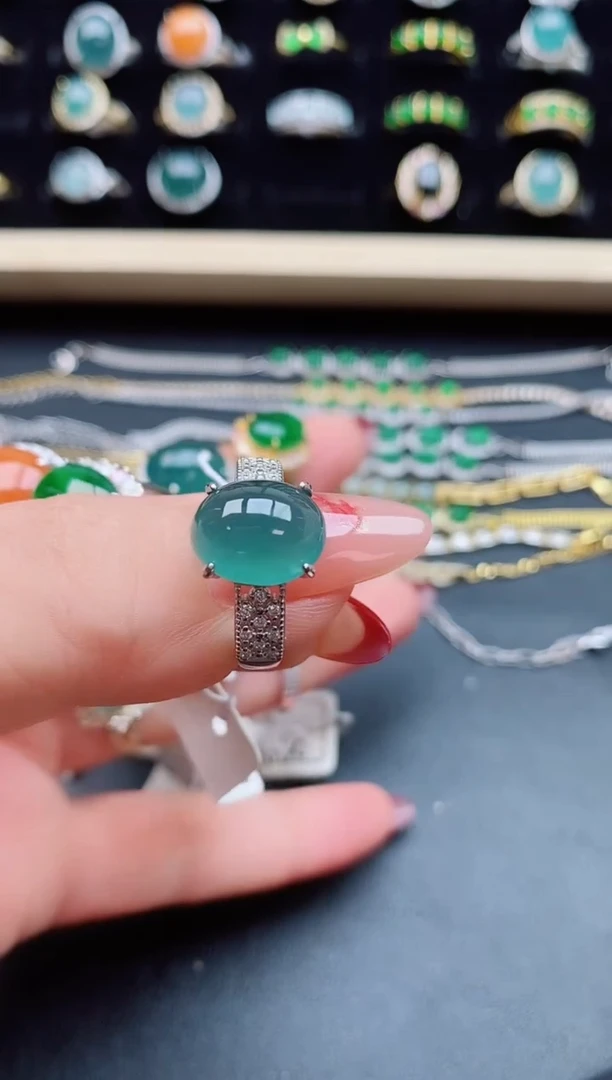 【闪购商品】翡翠戒指银S925镶嵌5085050