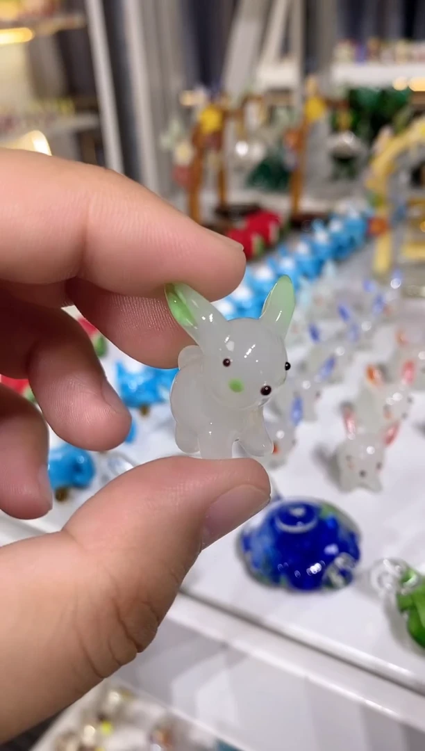 手工艺品琉璃兔子
