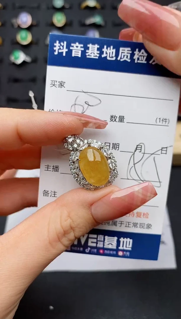 翡翠银S925镶嵌颈饰............