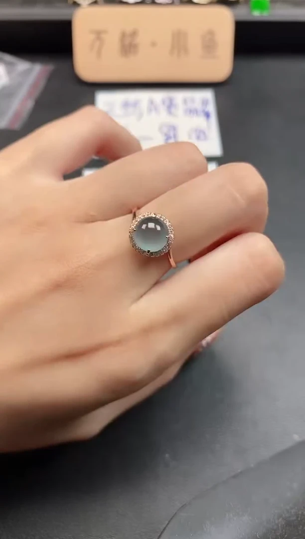 银S925镶嵌戒指翡翠51511