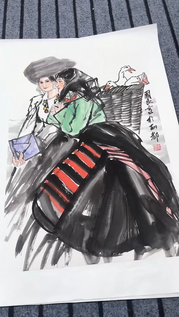 精品国画人物作品