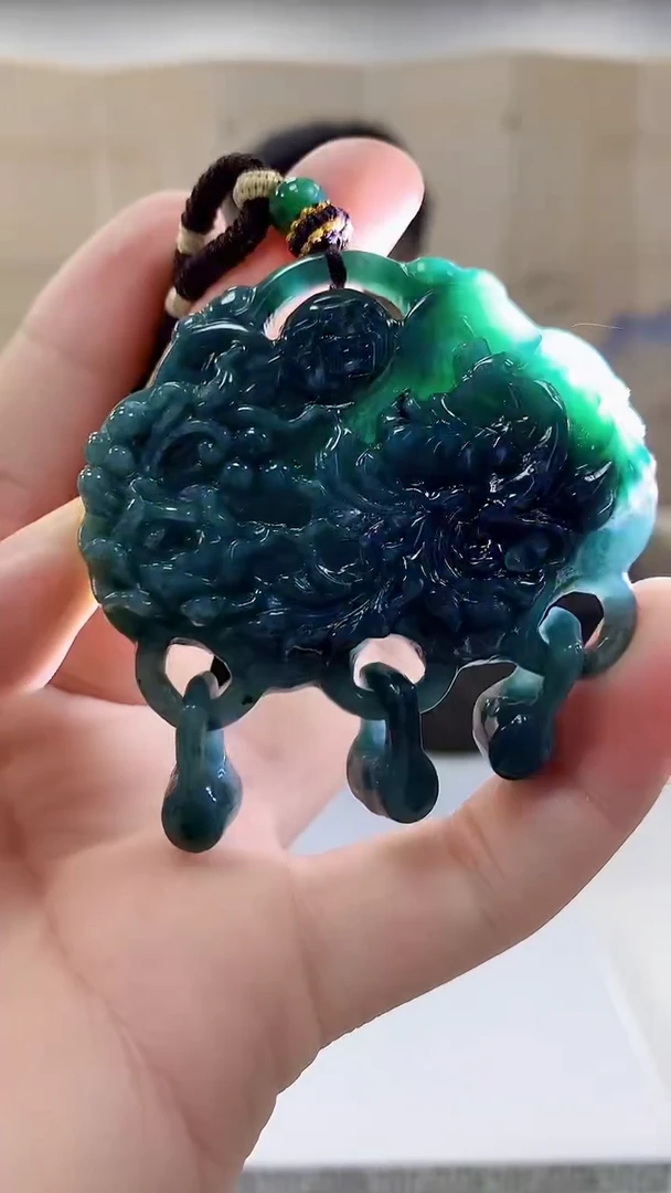 【闪购商品】定制翡翠未镶嵌5152bb-毛货挂件51