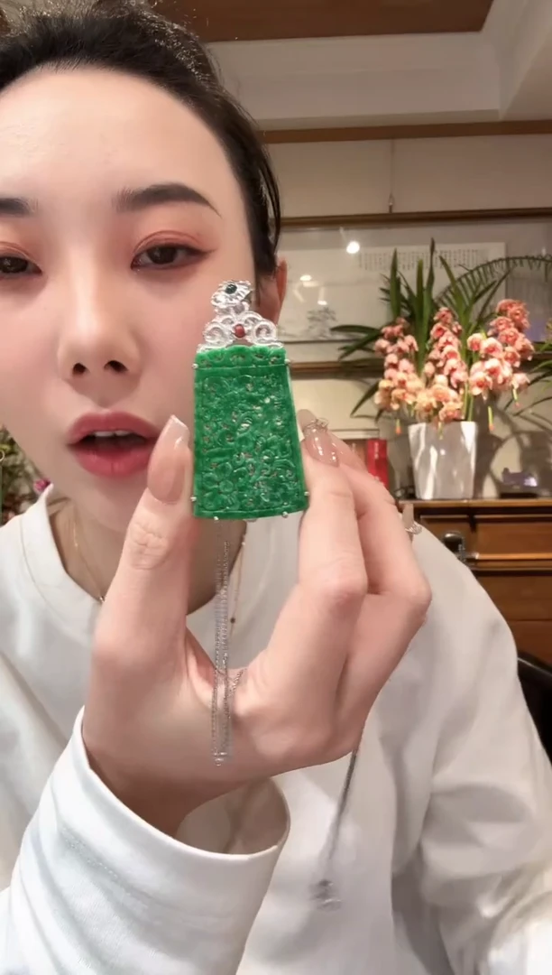 【闪购商品】翡翠颈饰银S925镶嵌国风