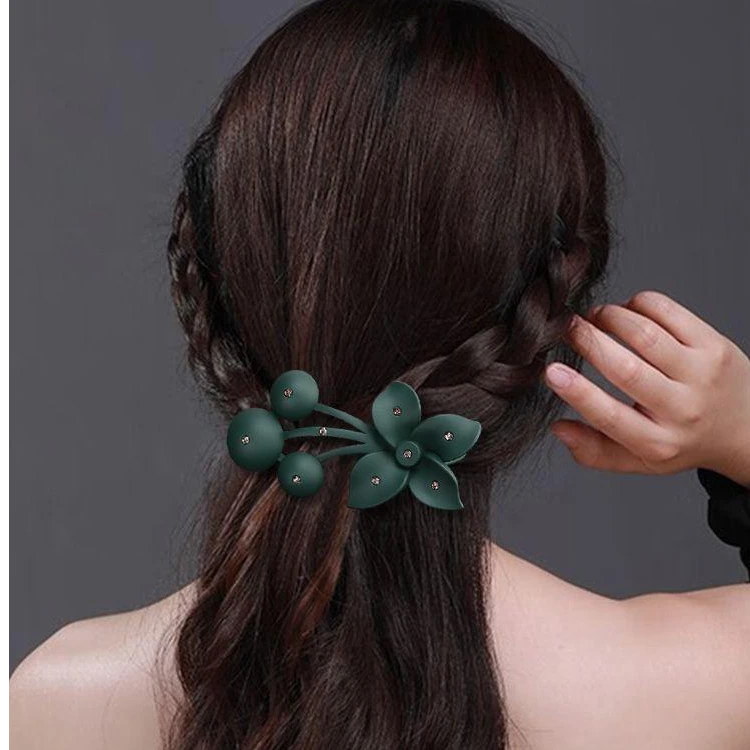 新款花朵头发夹子发卡网红洋气抓夹女后脑勺盘发鸭嘴夹
