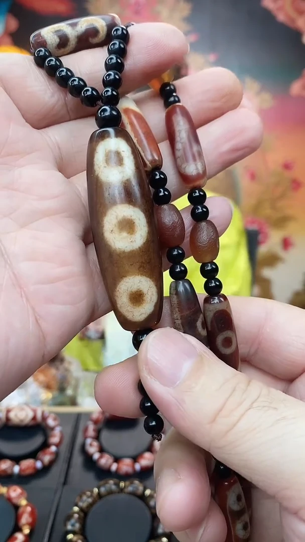 【闪购商品】玛瑙/玉髓毛衣链未镶嵌玛瑙三眼毛衣链