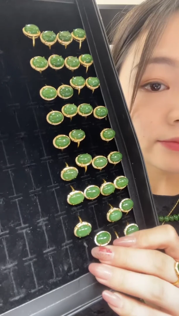 和田玉戒指银S925镶嵌戒指多样性发其一