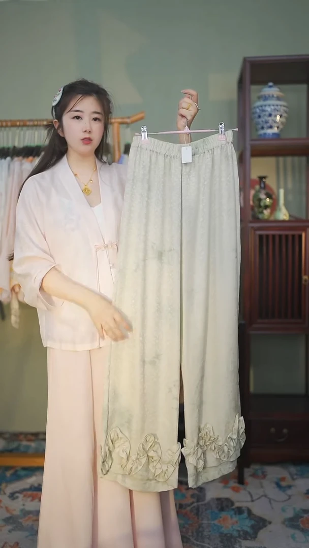 刺绣大码（130斤以内）百搭款单层裤子