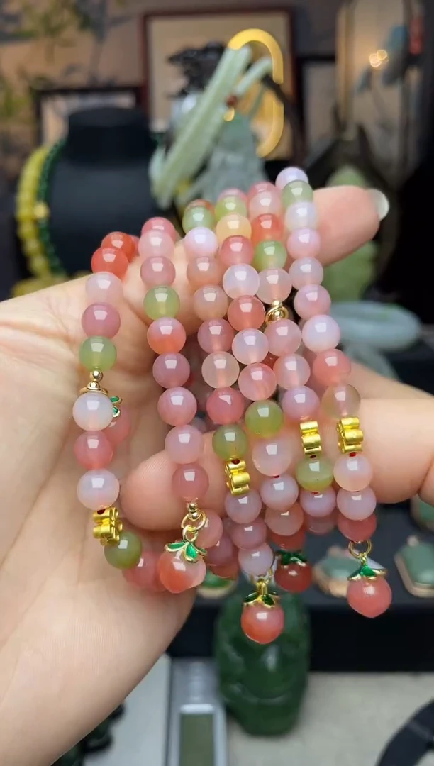 【闪购商品】玛瑙/玉髓手链未镶嵌手串多样性发其一f098