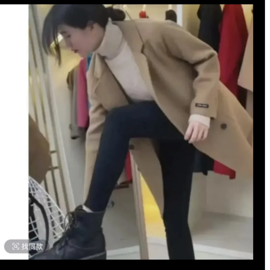 双面毛呢大衣显瘦气质网红短款时尚休闲百搭秋冬显瘦气质网红短款