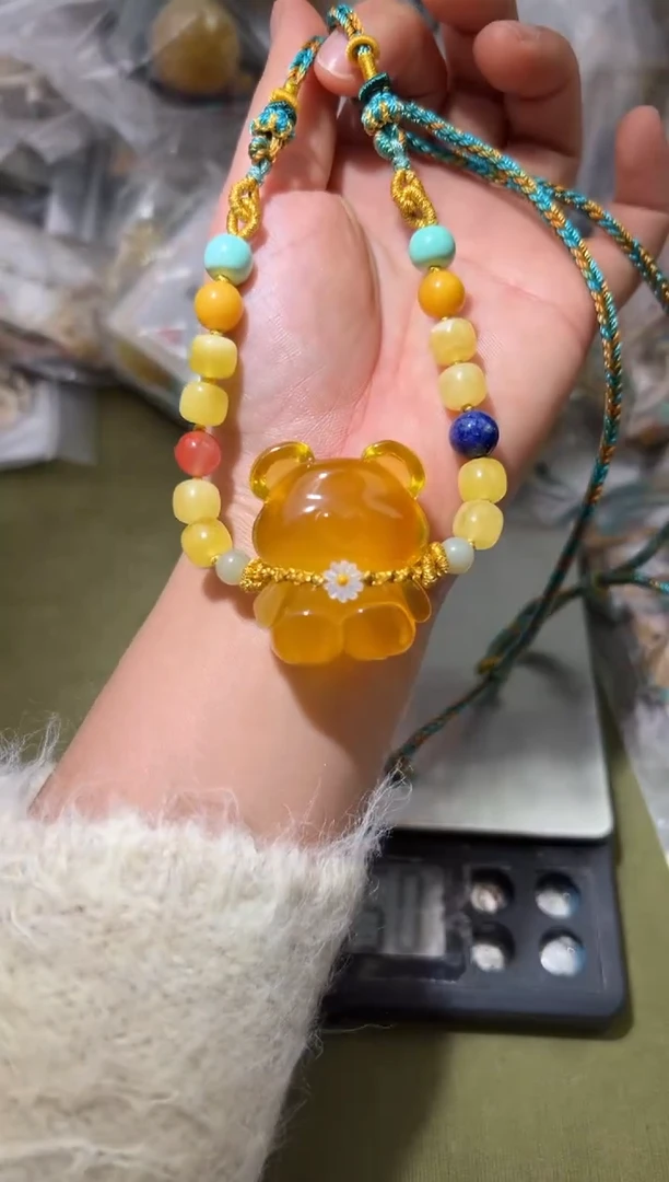 裸石琥珀未镶嵌琥珀蜜蜡吊坠