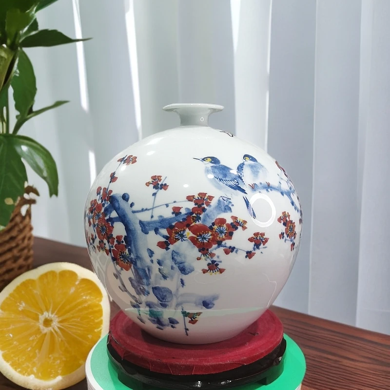 景德镇凃玉平老师手工手绘花瓶