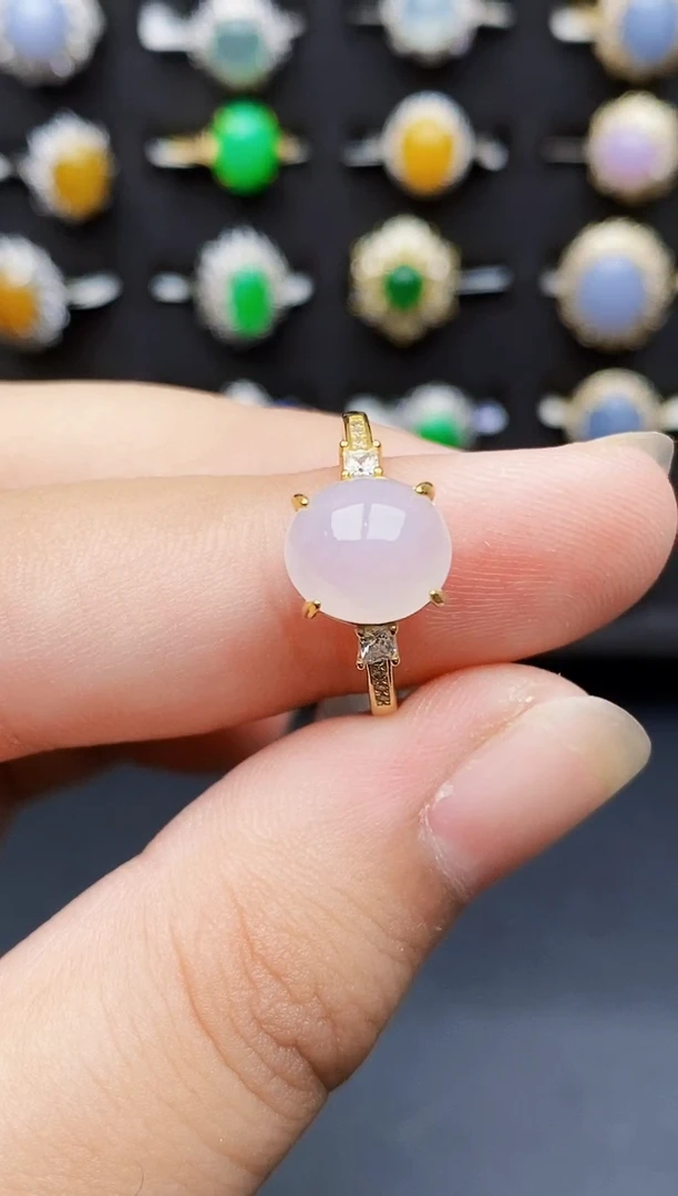 银S925镶嵌戒指翡翠1022