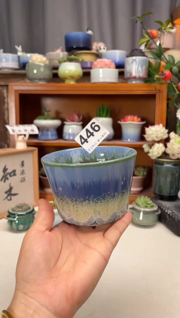 瓷片布**1446知木小芳花盆
