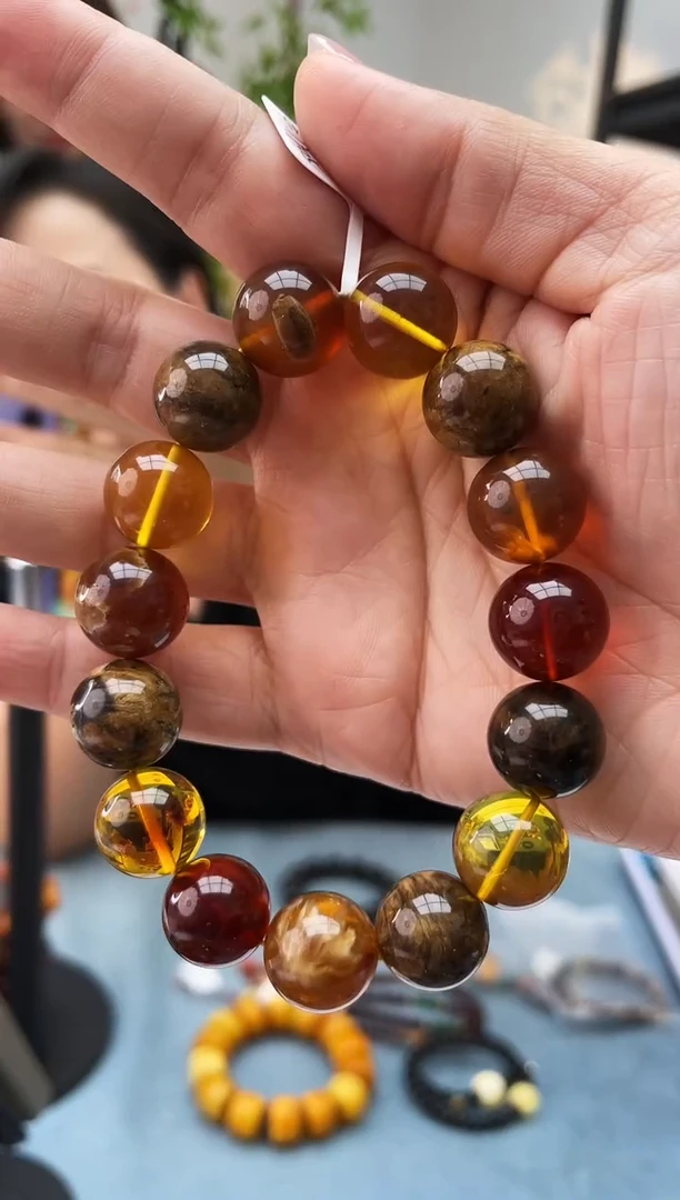 未镶嵌琥珀珠宝奇石手串