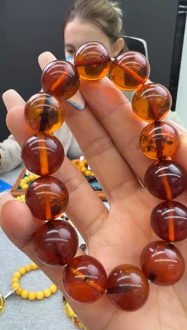 【闪购商品】琥珀手链未镶嵌794秒拍号