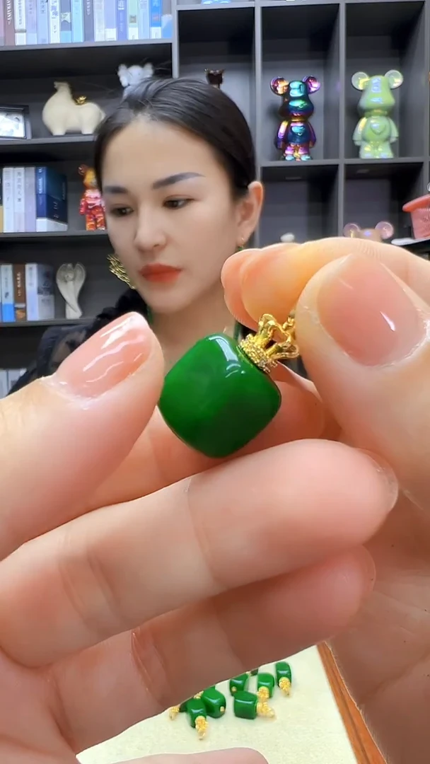 翡翠14K金镶嵌颈饰丹丹diy劲饰