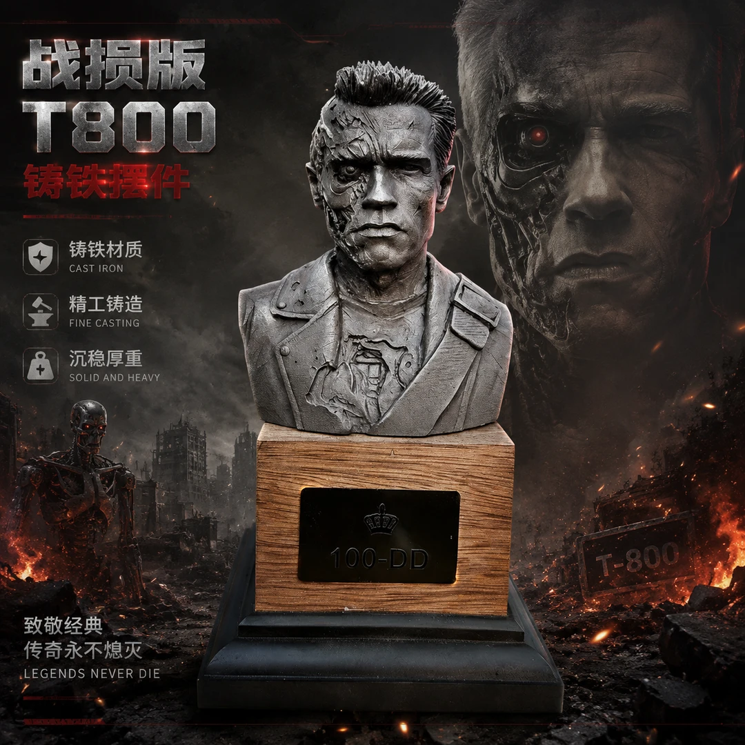 创意终结者斯瓦辛格T800摆件家居装饰手工艺收藏品直播间专属链接
