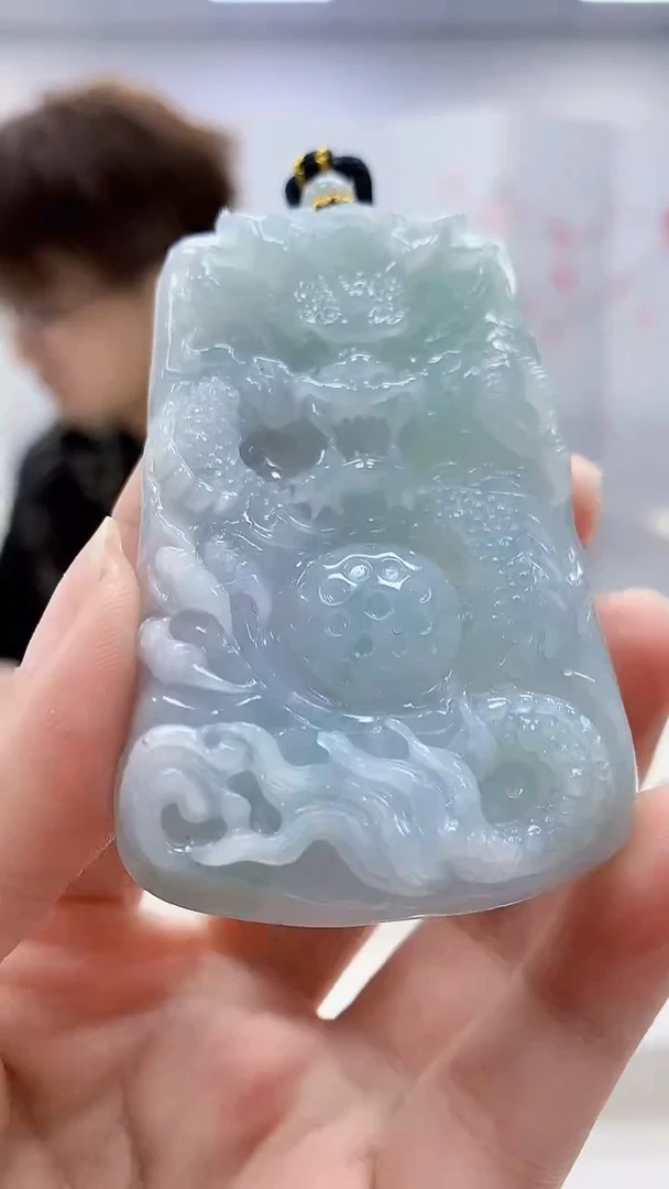 定制翡翠未镶嵌5159ms-毛货80龙