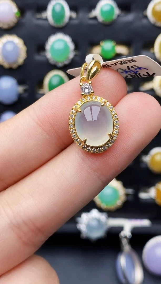 银S925镶嵌戒指翡翠6129