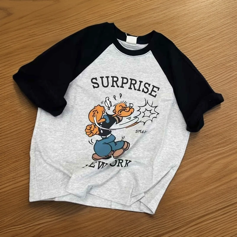 《昊妈家》女童夏季印花韩版短袖98008