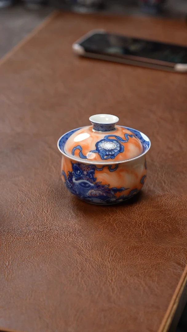 【闪购商品】盖碗醒狮布袋盖碗