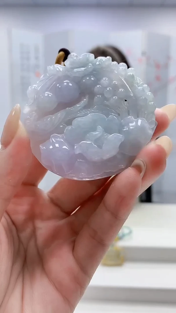 未镶嵌定制翡翠4957lr-毛货挂件25
