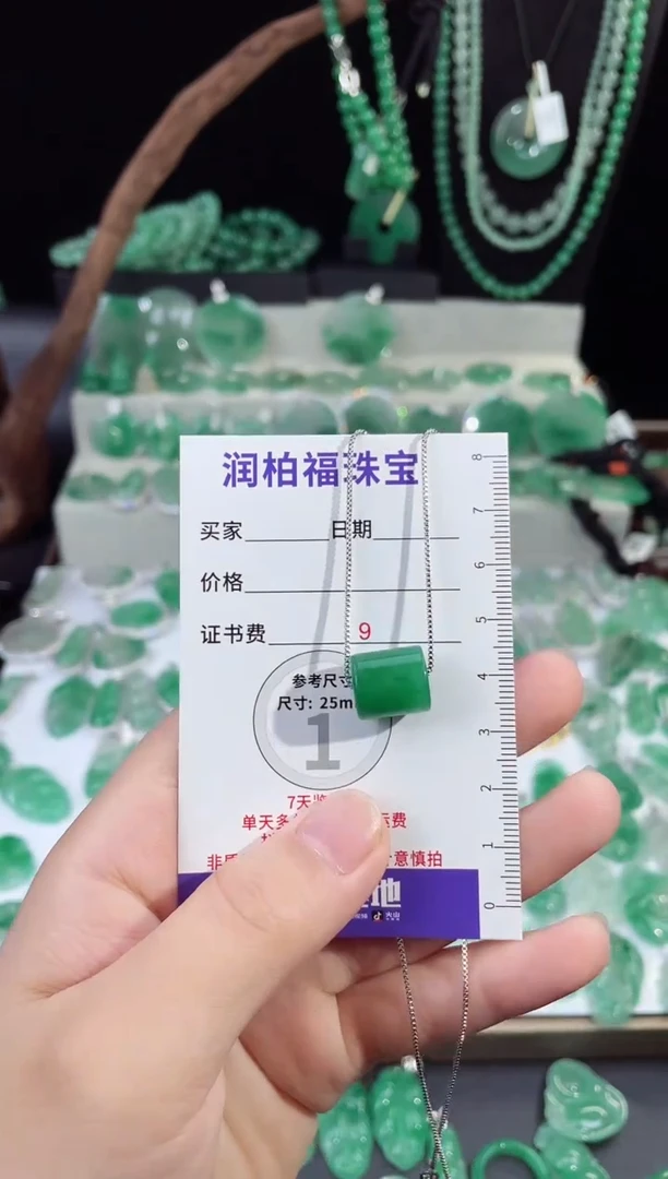 吊坠(不含链)未镶嵌石英质玉（非洲翠）14.199路路通