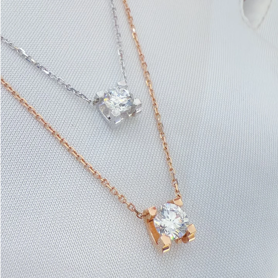 铜合金项链 简约大气日常通勤百搭款经典牛头四爪镶嵌