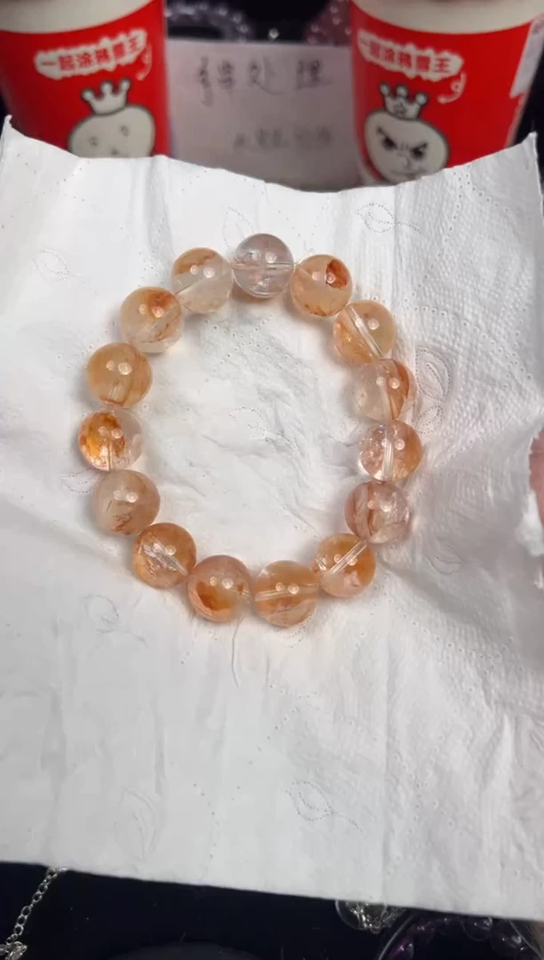 未镶嵌手串水晶浇花水晶素圈手串13mm