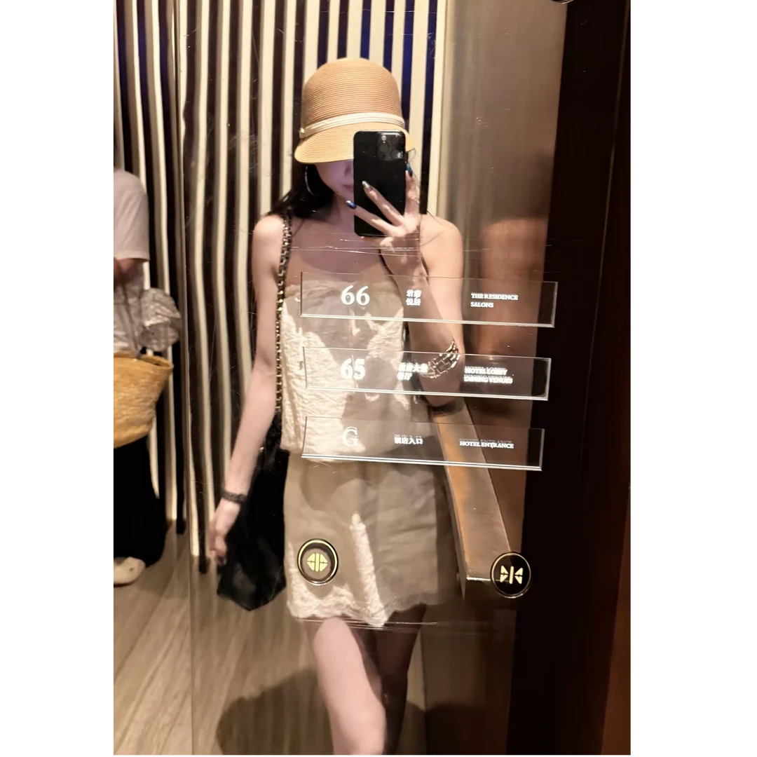 Molly尹茉莉【南法风情】法式纯欲风时尚气质抹胸连衣裙MK60046