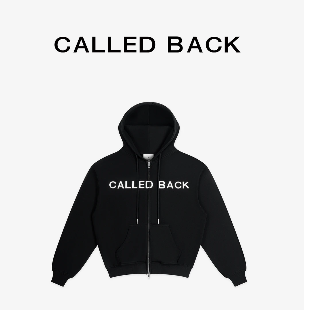 CALLED BACK新款时尚休闲百搭运动黑色宽松显传带唱外套112801