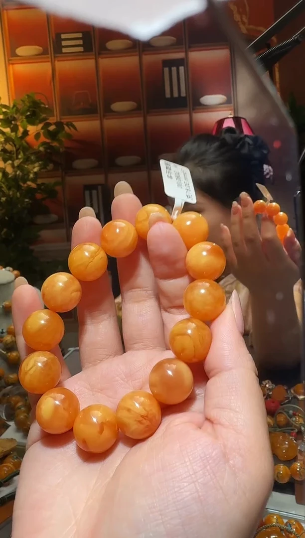 蜜蜡颈饰未镶嵌拾*7116天然蜜蜡珠宝奇石全都保真