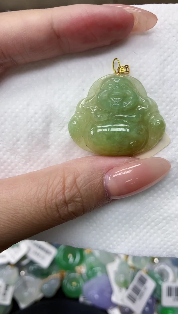 颈饰18K金镶嵌翡翠11111111111