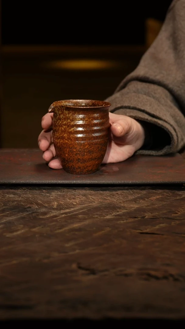 紫砂茶叶罐260cc柴烧公道