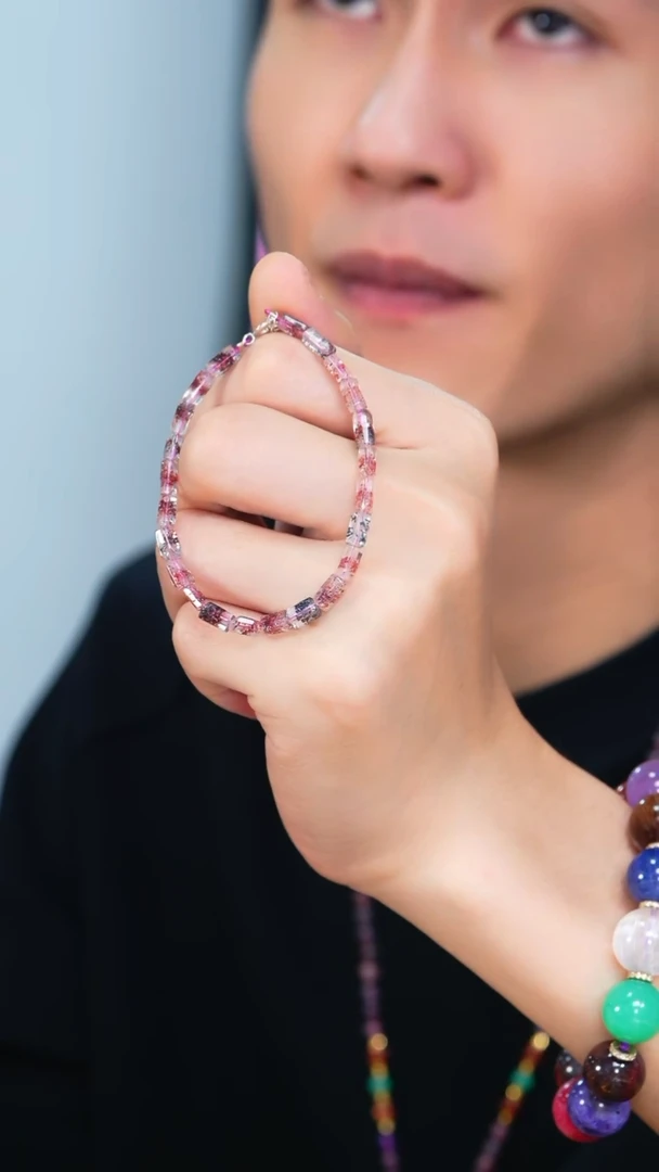 未镶嵌手链水晶L005金草莓八棱手链多样性发其一