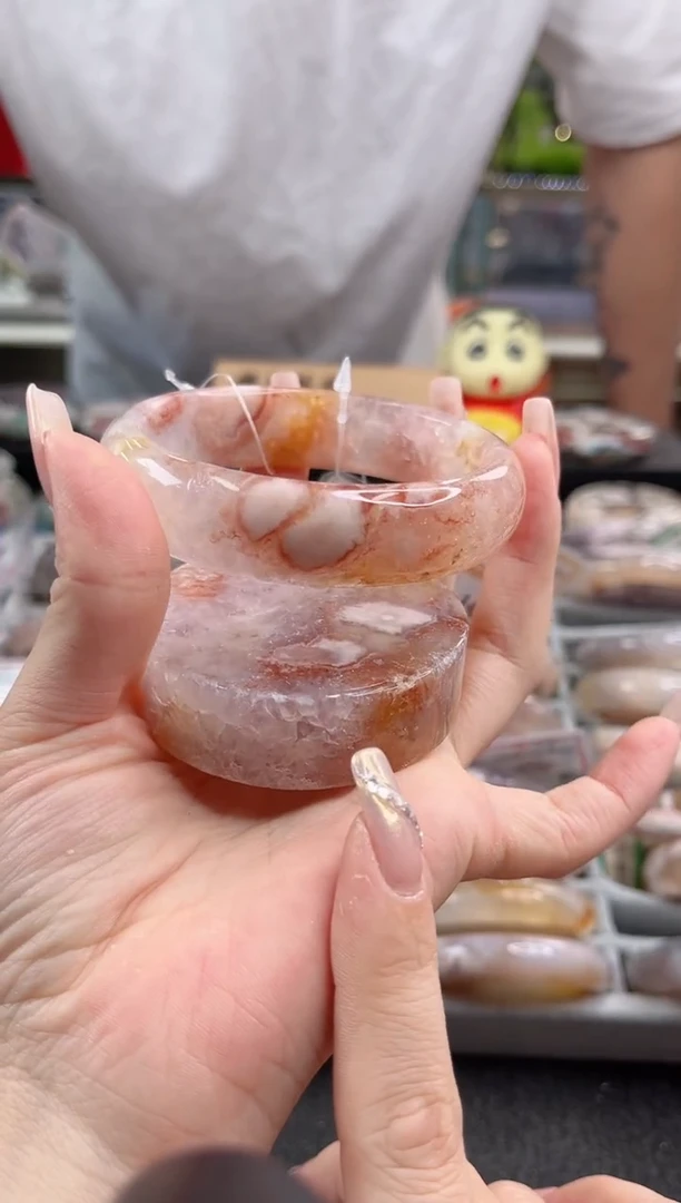 未镶嵌手镯石英质玉64圈口 （赠品镯心）300597