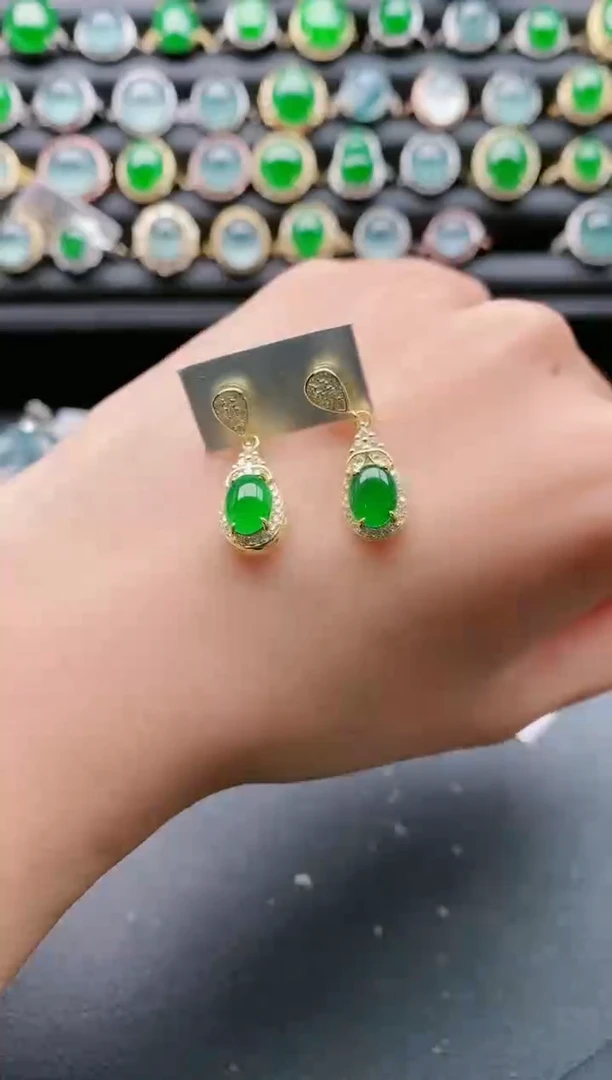 【闪购商品】翡翠戒指银S925镶嵌1111111