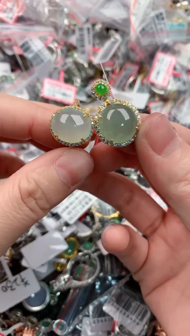 银S925镶嵌戒指翡翠444-----5
